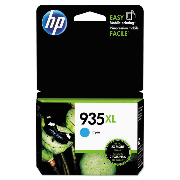 HP 935XL, (C2P24AN) High Yield Cyan Original Ink Cartridge