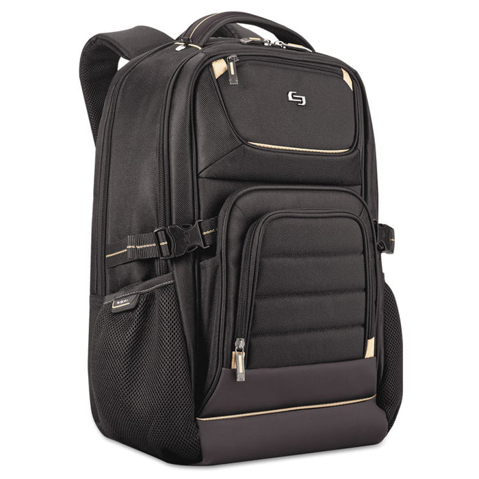 Pro Backpack, Fits Devices Up to 17.3", Polyester, 12.25 x 6.75 x 17.5, Black