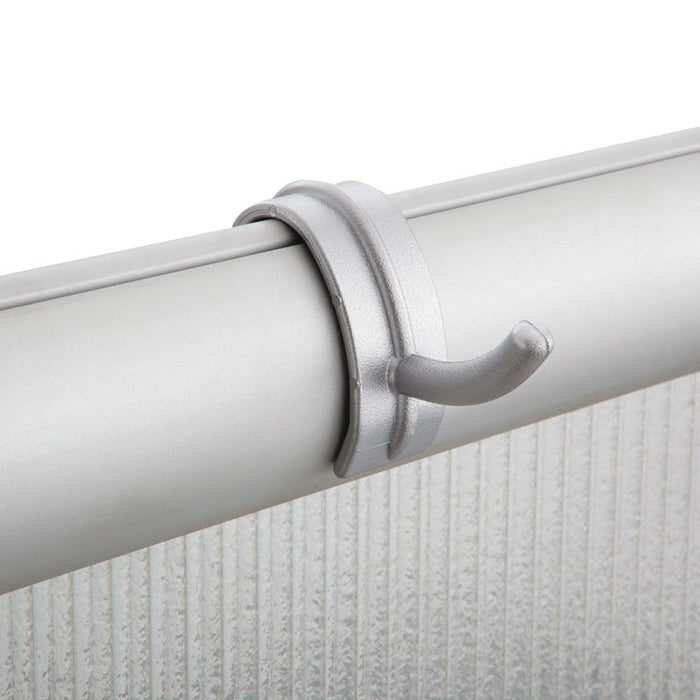 Rumba Whiteboard Screen Accessories, For Safco Rumba Whiteboard Collaboration Screen, Tablet Hooks, Silver, 2/Pack