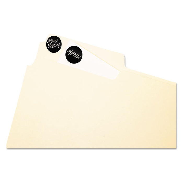 Handwrite Only Self-Adhesive Removable Round Color-Coding Labels, 0.75" dia., Black, 28/Sheet, 36 Sheets/Pack, (5459)
