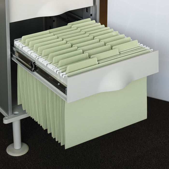 Erasable FasTab Hanging Folders, Letter Size, 1/3-Cut Tabs, Moss, 20/Box