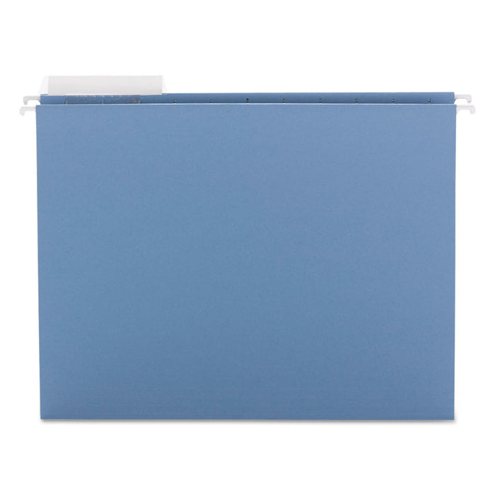 Color Hanging Folders with 1/3 Cut Tabs, Letter Size, 1/3-Cut Tabs, Blue, 25/Box