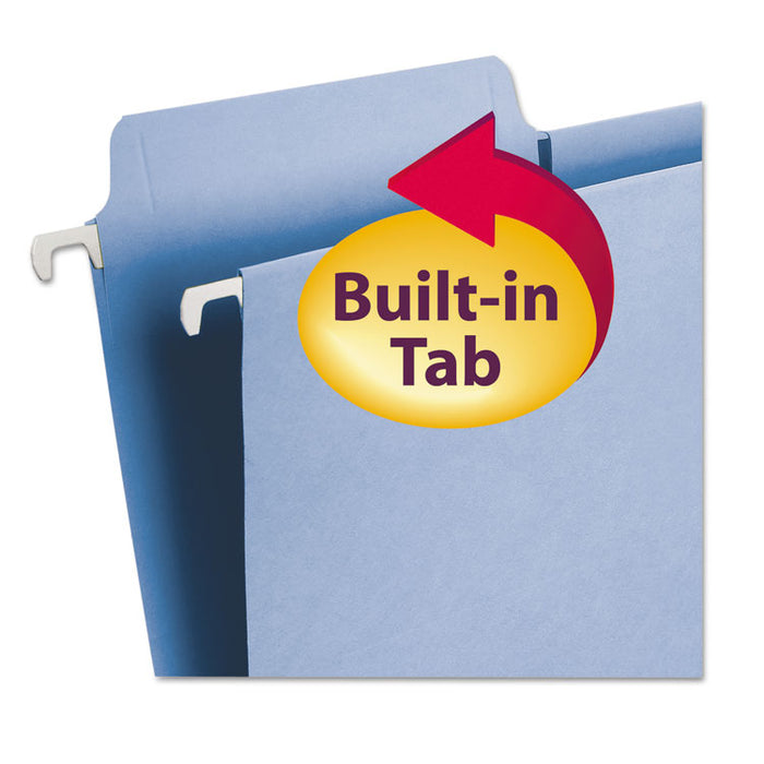 FasTab Hanging Folders, Letter Size, 1/3-Cut Tab, Blue, 20/Box