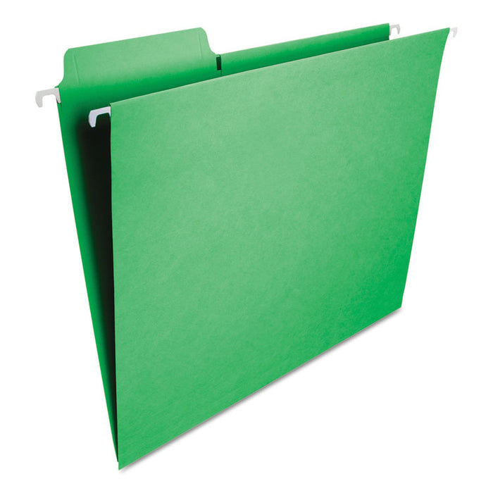 FasTab Hanging Folders, Letter Size, 1/3-Cut Tab, Green, 20/Box