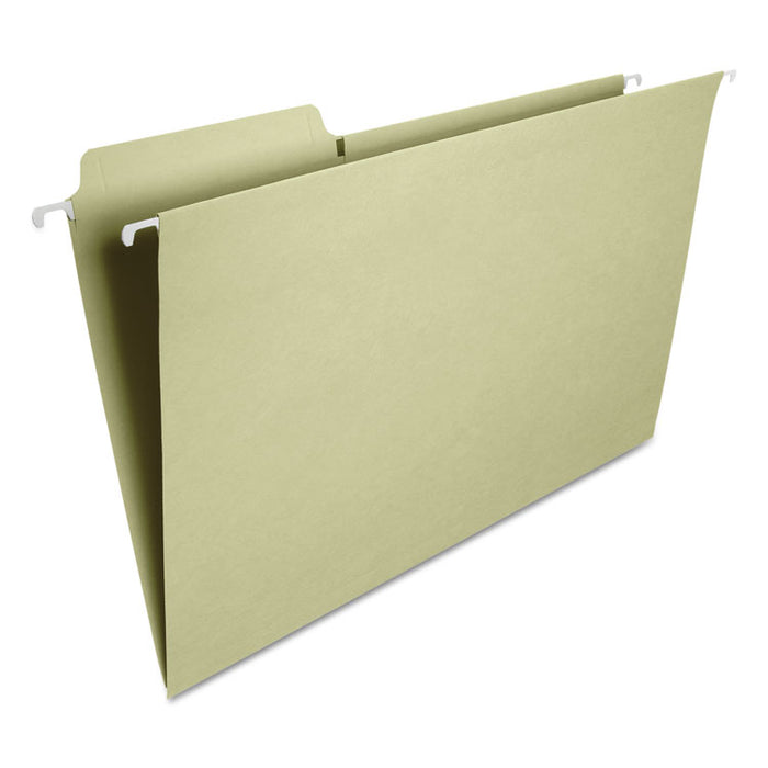 FasTab Hanging Folders, Legal Size, 1/3-Cut Tab, Moss, 20/Box