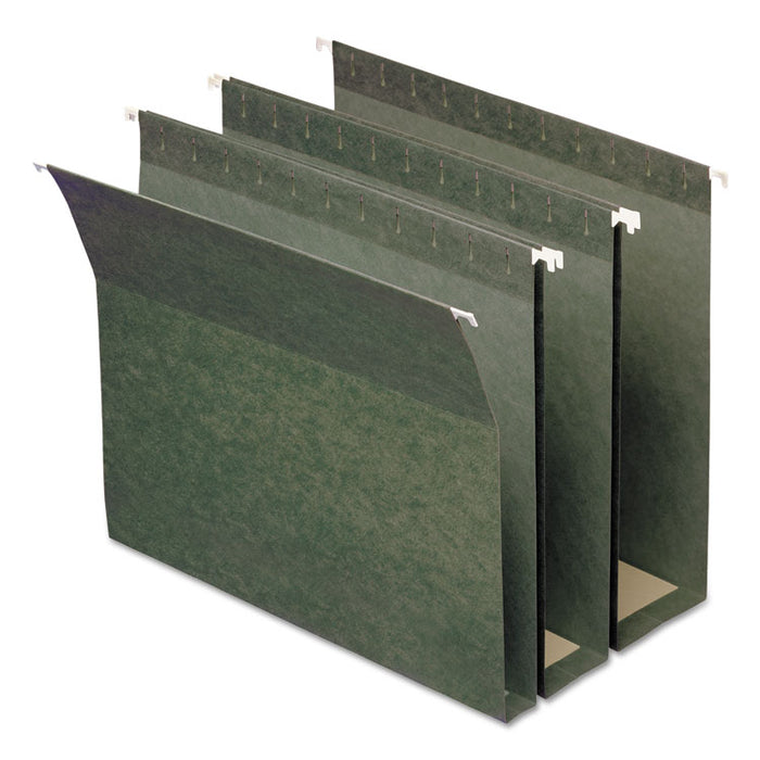 Box Bottom Hanging File Folders, Letter Size, Standard Green, 25/Box
