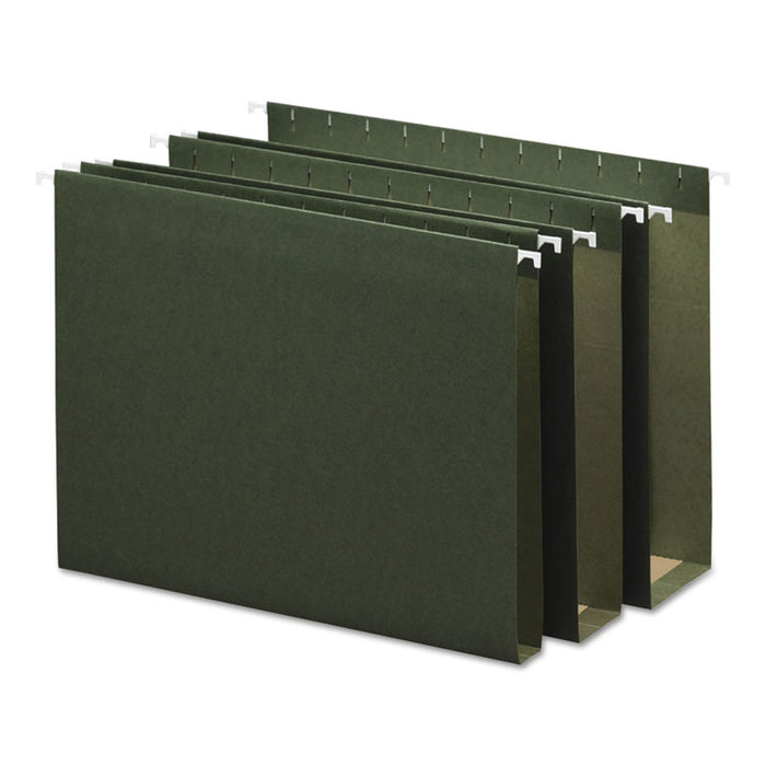 Box Bottom Hanging File Folders, Letter Size, Standard Green, 25/Box