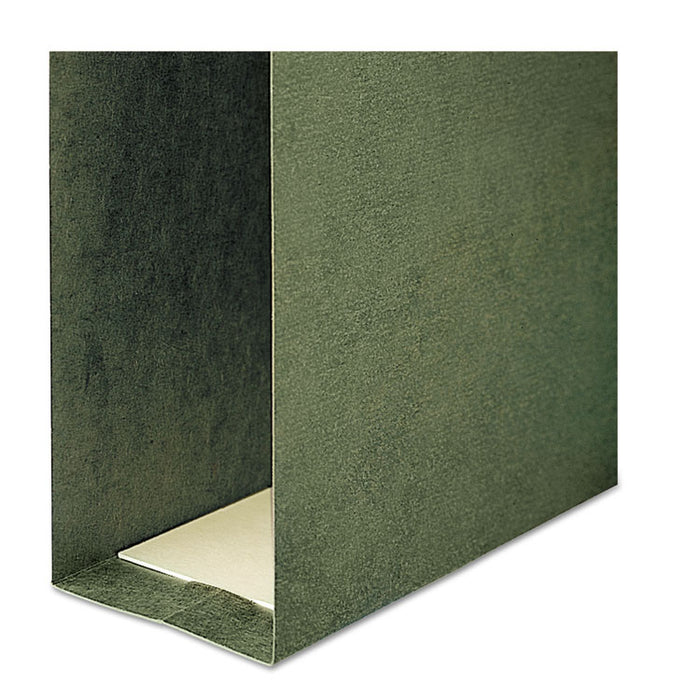 Box Bottom Hanging File Folders, 2" Capacity, Letter Size, Standard Green, 25/Box