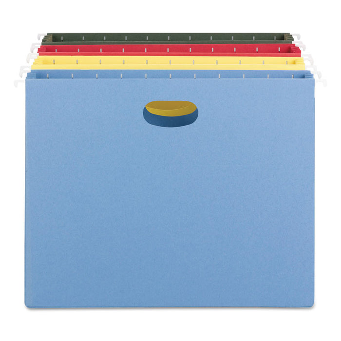 Hanging Pockets with Full-Height Gusset, Letter Size, Assorted, 4/Pack