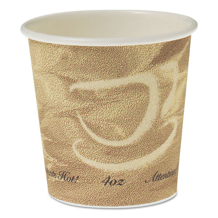Single Sided Poly Paper Hot Cups, 4 oz, Mistique Design, 1,000/Carton