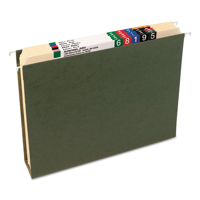 Box Bottom Hanging File Folders, Letter Size, Standard Green, 25/Box