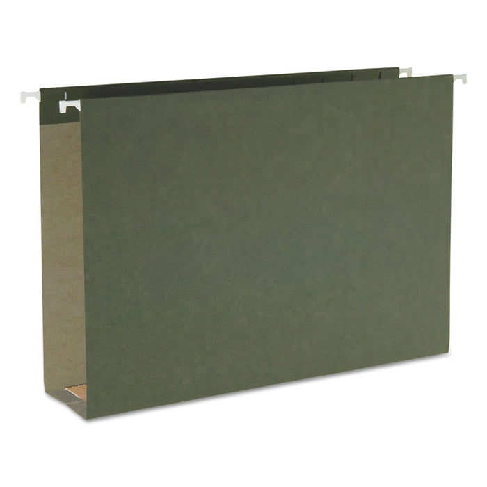 Box Bottom Hanging File Folders, 2" Capacity, Legal Size, Standard Green, 25/Box