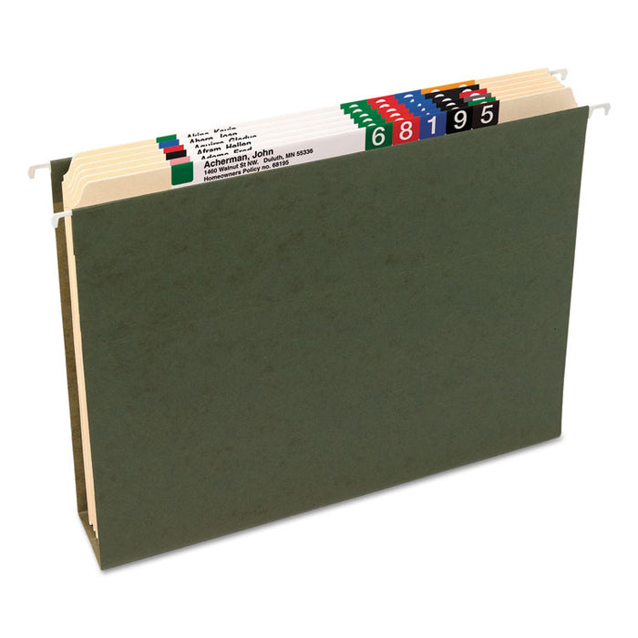 Box Bottom Hanging File Folders, 2" Capacity, Legal Size, Standard Green, 25/Box