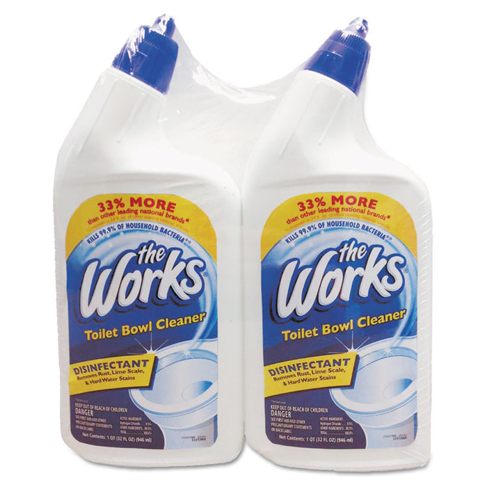 Disinfectant Toilet Bowl Cleaner, 32 oz Bottle, 2/Pack