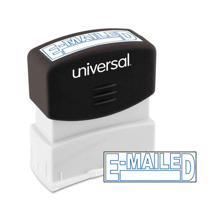 Message Stamp, E-MAILED, Pre-Inked One-Color, Blue