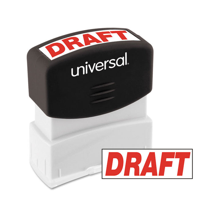 Message Stamp, DRAFT, Pre-Inked One-Color, Red