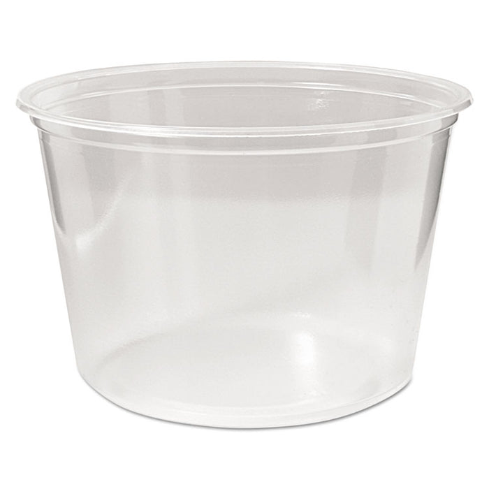 Microwavable Deli Containers, 16 oz, 4.6  x 3 h, Clear, Plastic, 500/Carton