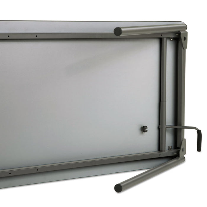 Maxx Legroom Rectangular Folding Table, 72w x 30d x 29-1/2h, Gray/Charcoal