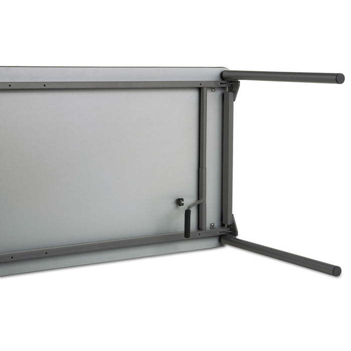 Maxx Legroom Rectangular Folding Table, 72w x 18d x 29-1/2h, Gray/Charcoal