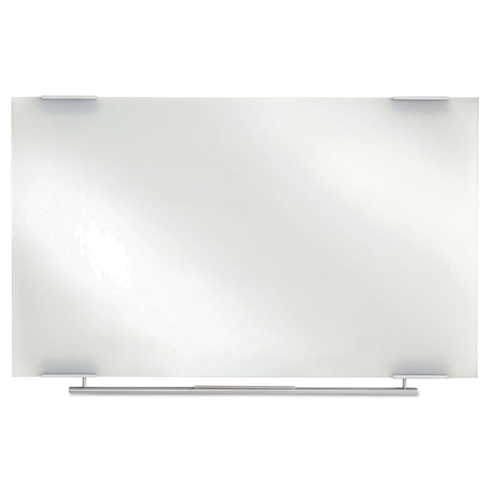 Clarity Glass Dry Erase Board with Aluminum Trim, Frameless, 72 x 36