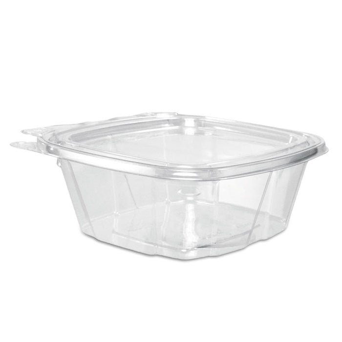 ClearPac SafeSeal Tamper-Resistant/Evident Containers, Flat Lid, 12 oz, 4.9 x 2 x 5.5, Clear, Plastic, 100/Bag, 2 Bags/Carton