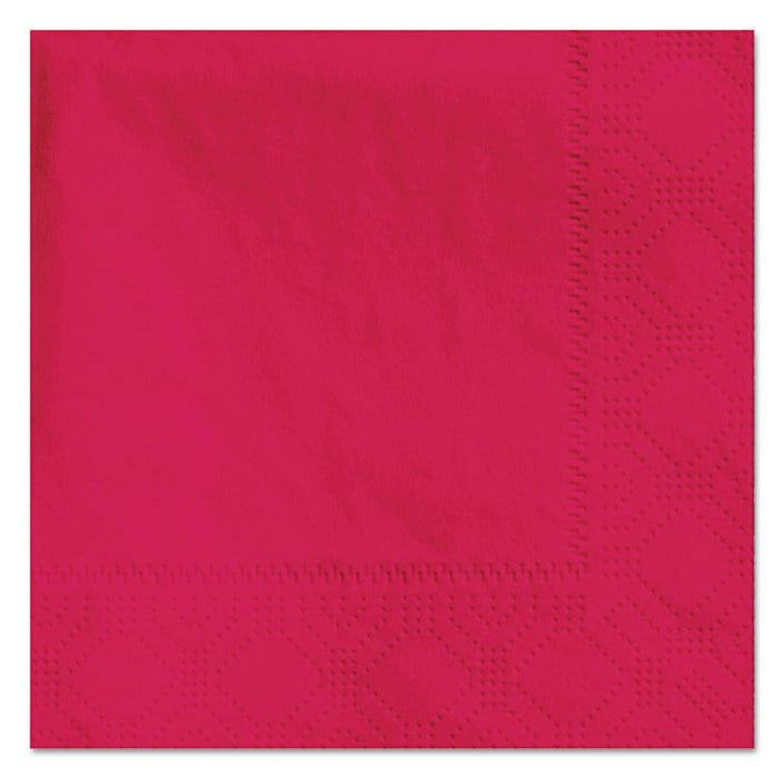Beverage Napkins, 2-Ply, 9 1/2 x 9 1/2, Red, 1000/Carton