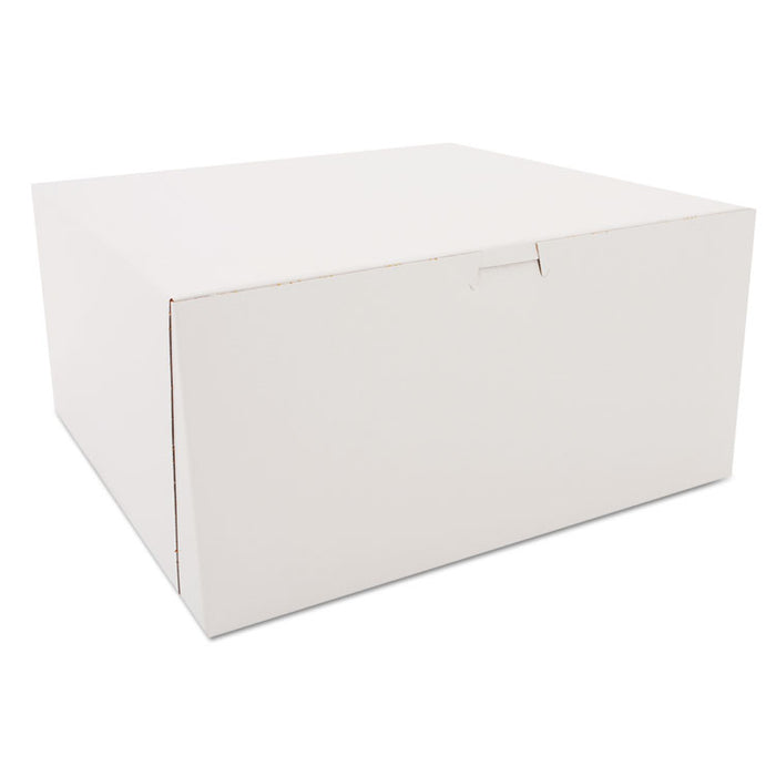 Tuck-Top Bakery Boxes, 12 x 12 x 6, White, Paper, 50/Carton
