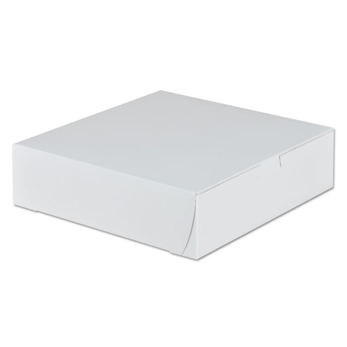 Tuck-Top Bakery Boxes, 9 x 9 x 2.5, White, Paper, 250/Carton