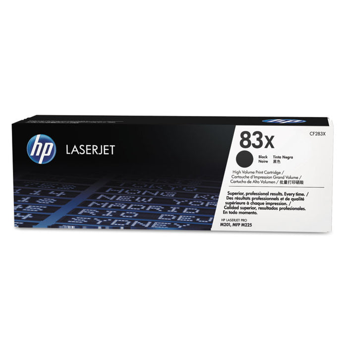 HP 83X, (CF283X) High-Yield Black Original LaserJet Toner Cartridge