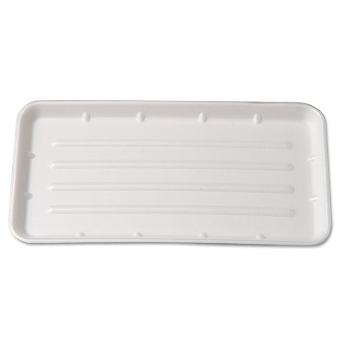 Supermarket Trays, White, Foam, 8 x 14 3/4 x 1, 125/Bag, 2 Bags/Carton