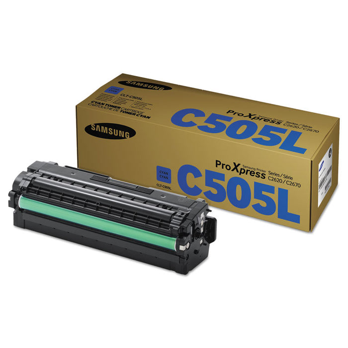 SU037A (CLT-C505L) Toner, 3,500 Page-Yield, Cyan