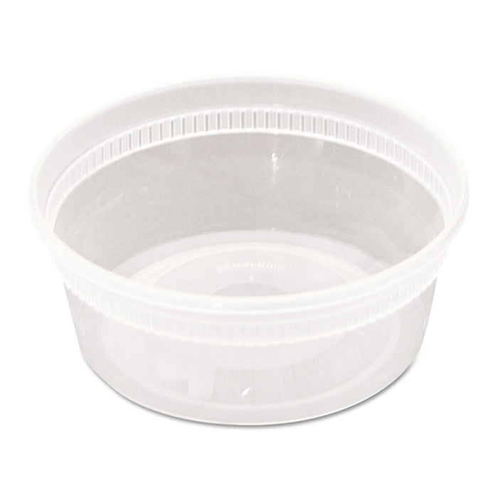 DELItainer Microwavable Combo, Clear, 8 oz, 1.13 x 2.8 x 1.33, 240/Carton