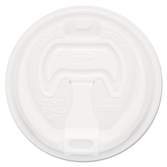 Optima Reclosable Lid, Fits 12-24 oz Foam Cups, White, 1000/Carton