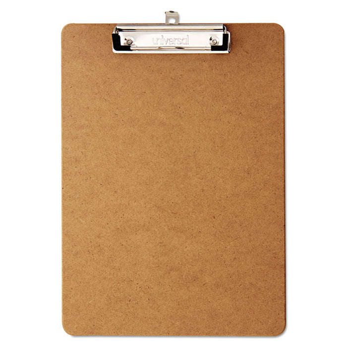 Hardboard Clipboard, 1/2" Capacity, Holds 8 1/2w x 12h, Brown, 6/Pack
