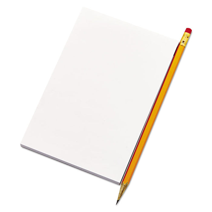 Scratch Pads, Unruled, 4 x 6, White, 100 Sheets, 12/Pack