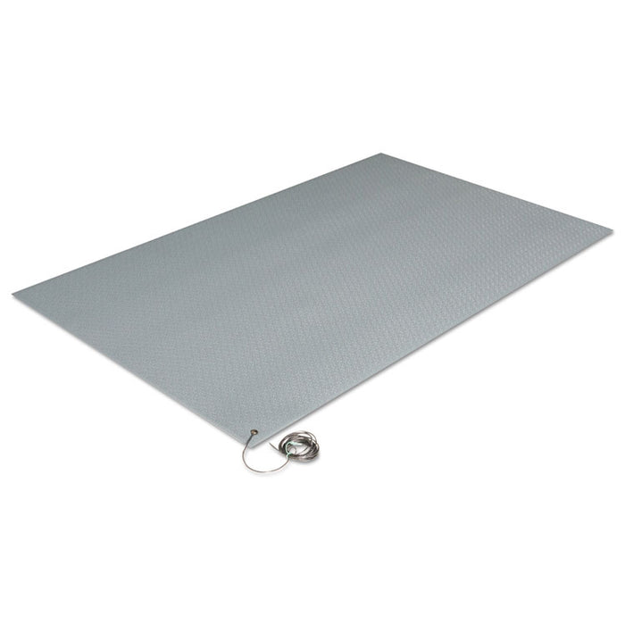 Antistatic Comfort-King Mat, Sponge, 24 x 60, Steel Gray