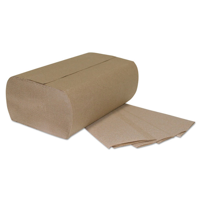 Multi-Fold Paper Towels, 1-Ply, Brown, 9 1/4 x 9 1/4, 250 Towels/Pack, 16 Packs/Carton