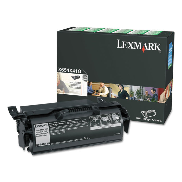 X654X41G Return Program Extra High-Yield Toner, 36,000 Page-Yield, Black