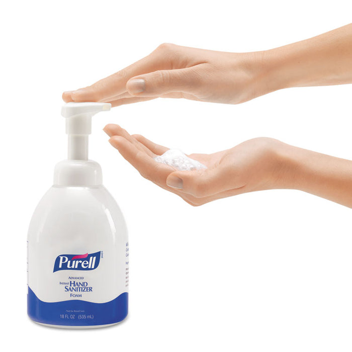 Advanced Foaming Hand Sanitizer, 18 oz, Pump Bottle, 4/Carton