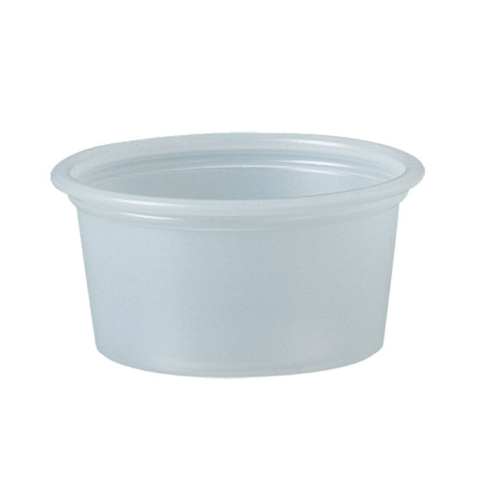 Polystyrene Portion Cups, 3/4 oz, Translucent, 2500/Carton