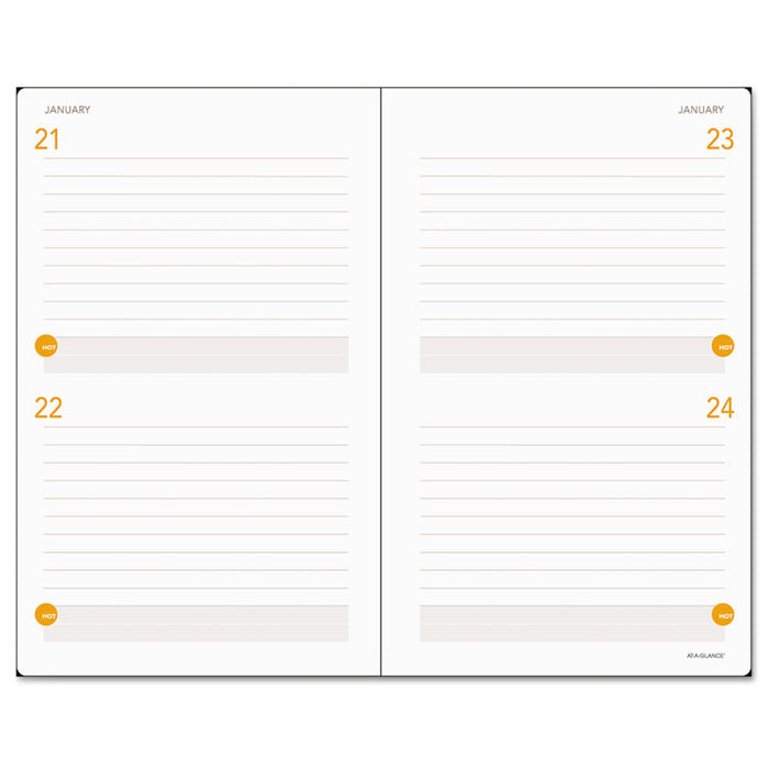 Plan. Write. Remember. Planning Notebook Two Days Per Page, 8 1/4 x 5, Black