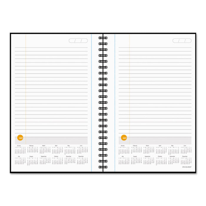 Plan. Write. Remember. Notebook with Reference Calendar, 9 x 5 5/8, Black