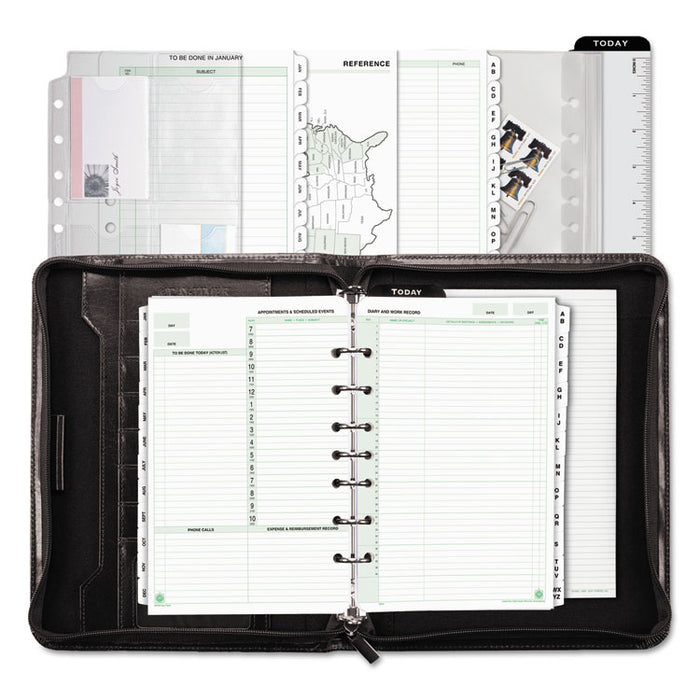 Aristo Bonded Leather Starter Set, 8 1/2 x 5 1/2, Black