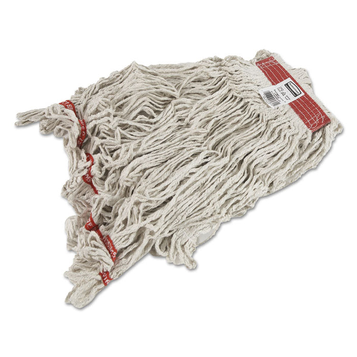 Swinger Loop Wet Mop Heads, Cotton/Synthetic, White, X-Large, 6/Carton