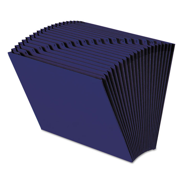 Heavy-Duty Indexed Expanding Open Top Color Files, 21 Sections, 1/21-Cut Tabs, Letter Size, Navy Blue