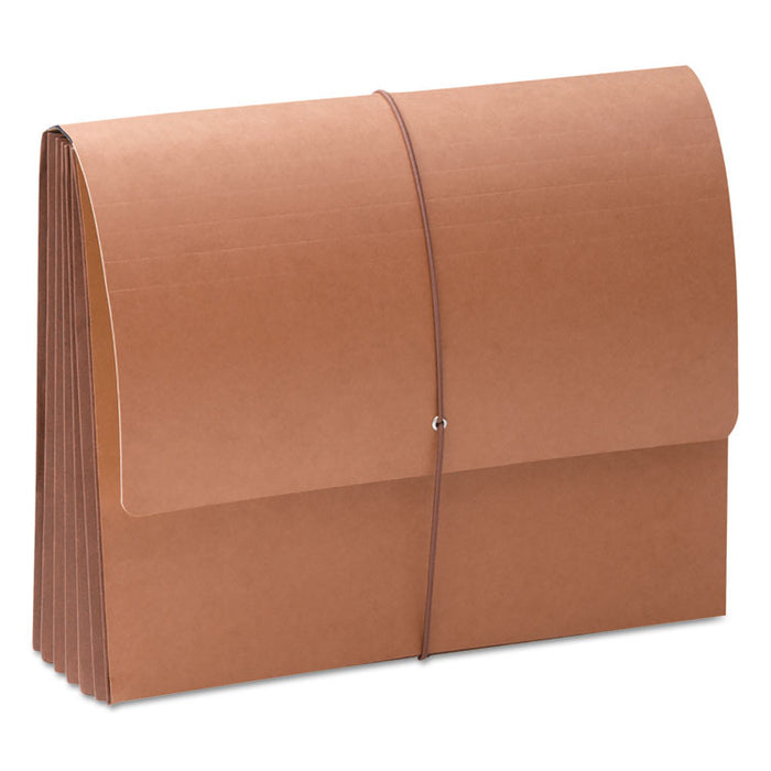 TUFF Expanding Wallets w/ Elastic Cord, 5.25" Expansion, 1 Section, Letter Size, Redrope