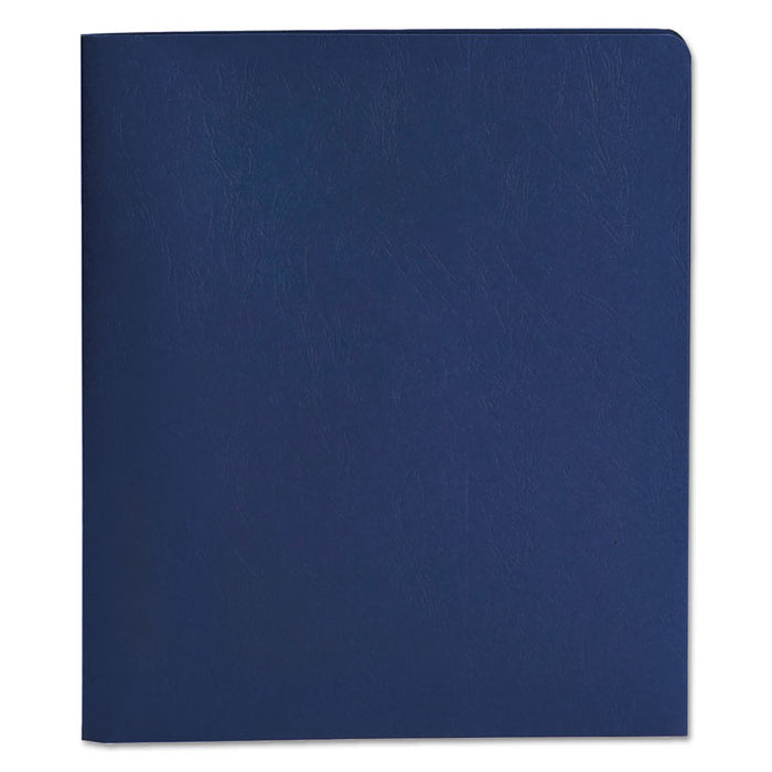 2-Pocket Folder w/Tang Fastener, Letter, 1/2" Cap, Dark Blue, 25/Box