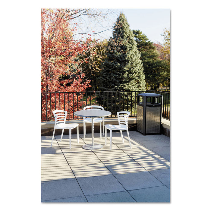 Entourage Table Base, 18" Dia. x 29h, Silver