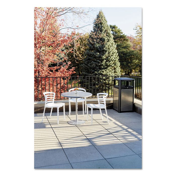 Entourage Stack Chairs, White Seat/White Back, White Base, 4/Carton