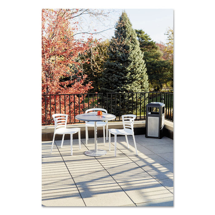 Entourage Stack Chairs, White Seat/White Back, White Base, 4/Carton